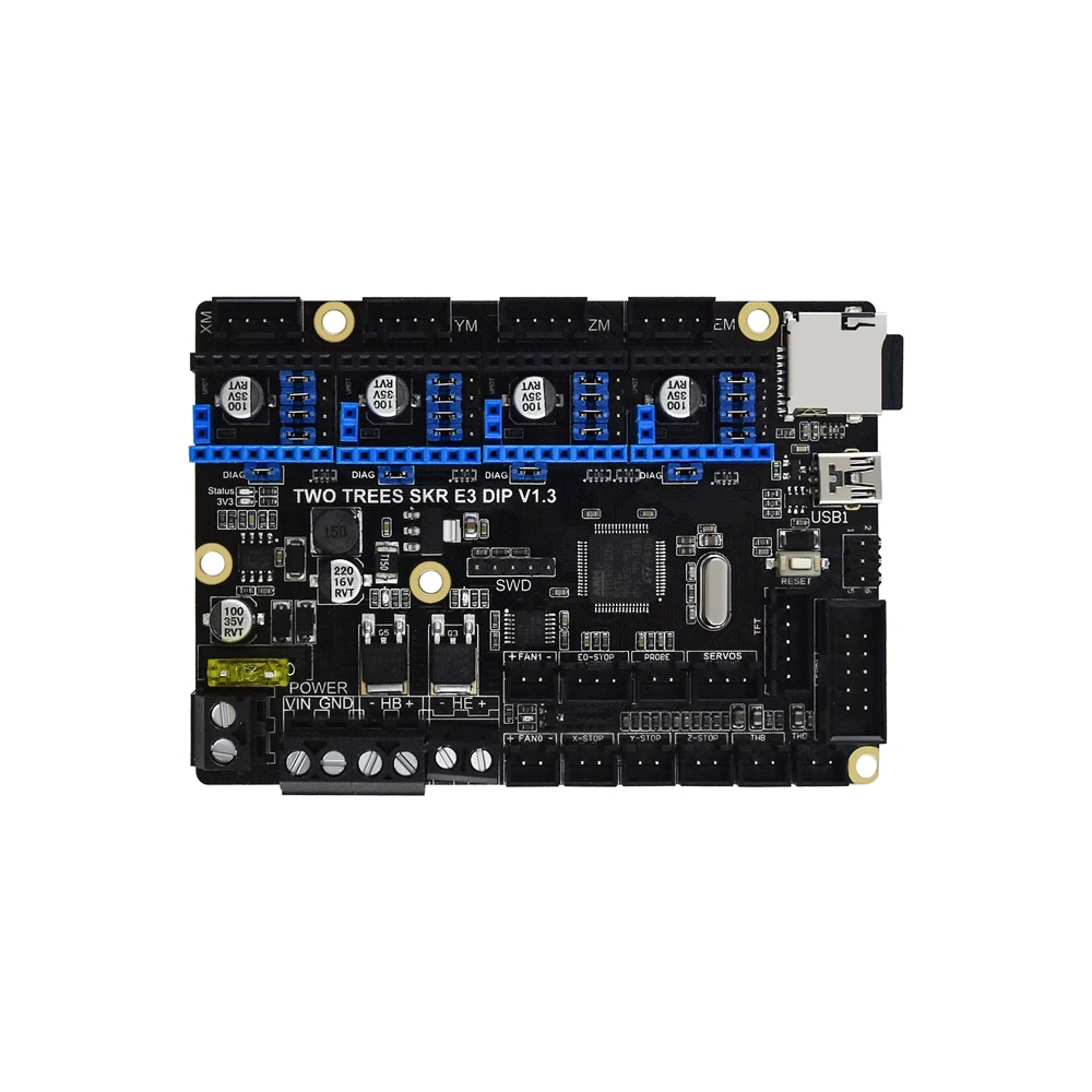 two trees skr mini e3 v2 1 32bit control board with tmc2209 uart driver 3d printer parts skr v1 3 e3 dip for creality ender 3 free global shipping