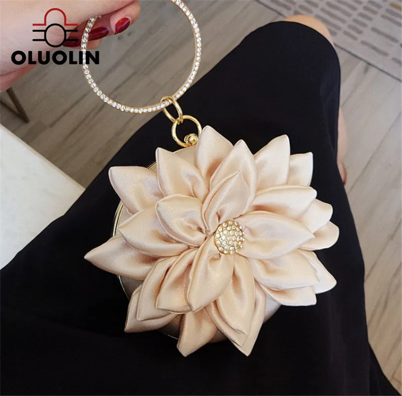 Очаровательная Женская сумка с бриллиантами и цветами дамская сумка-мессенджер