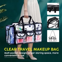 cosmetic bags pvc transparent travel tote clear organizer waterproof professinal make up organizer bag large capacity