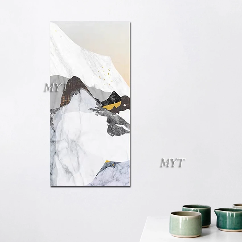 Абстрактный простой дизайн картина маслом Горный пейзаж абстрактная Ручная