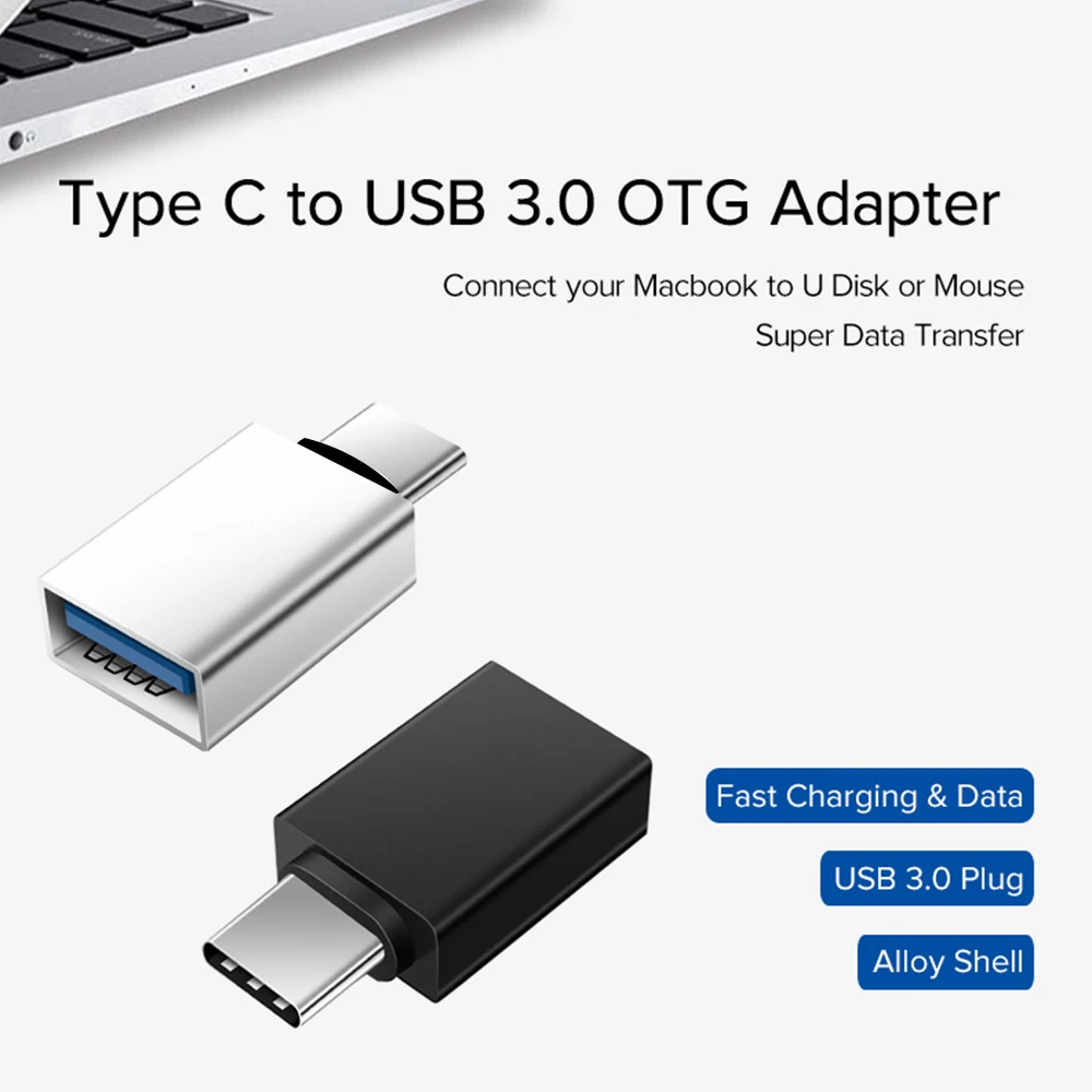 Адаптер USB Type C OTG Переходник на 3 0 для Macbook Samsung S10 S9 Huawei Mate 20 P20