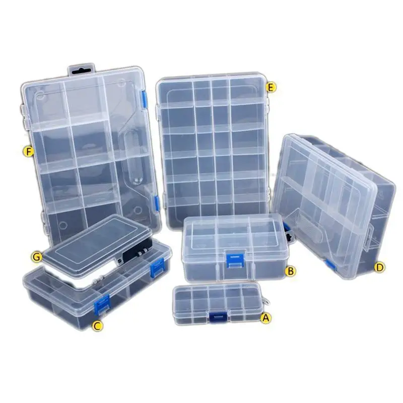 

Household Vehicle-mounted Storage Box Plastic Container for Tool Electronic Components Portable Transparent Plastic Storage Box