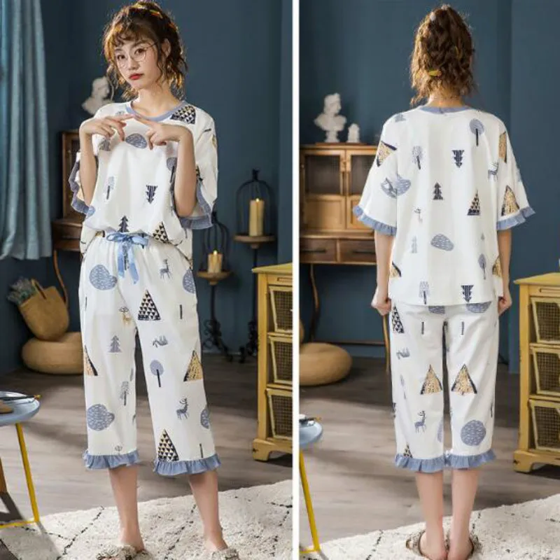 

Пижамный комплект Женский, большого размера, 5XL, удобная мягкая Ночная рубашка в Корейском стиле