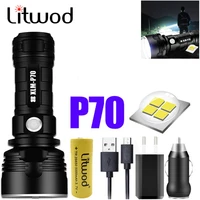 liitwod xhp70 2 250000cd powerful led flashlight usb rechargeable 18650 26650 battery brightest torch lamp for camping fishing