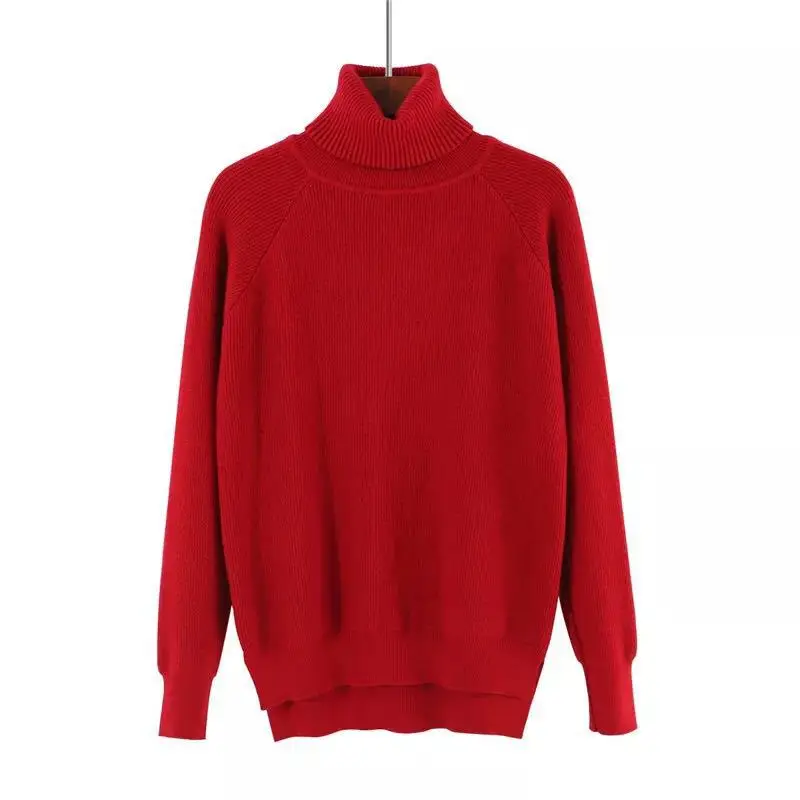 Turtleneck Sweaters All Base Match Loose Solid Women Soft Sweater Pullovers Autumn Winter For | Женская одежда