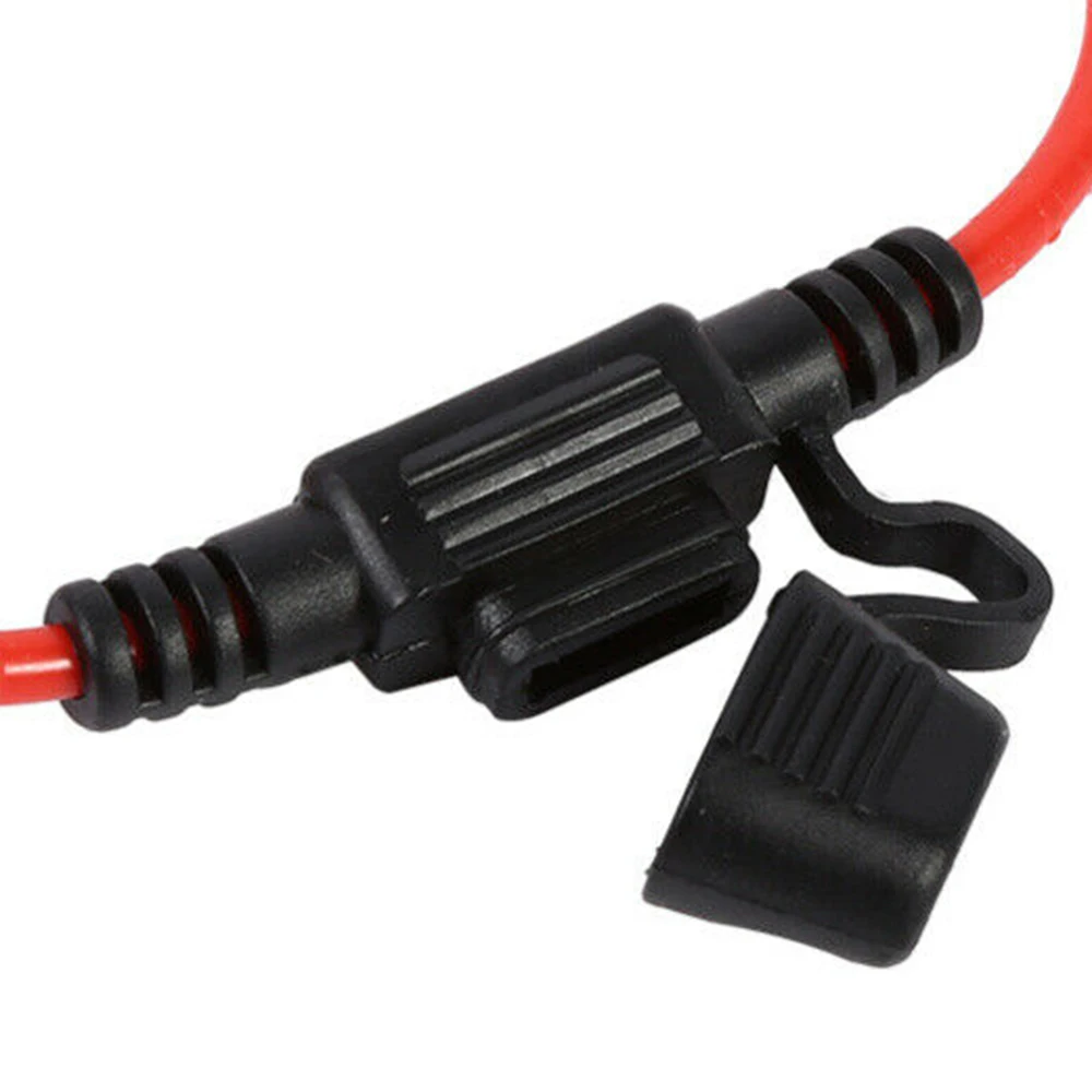 

Car Lead Box Seat Insert Blade Waterproof Fuse Holder No.14 Line 2.0 30cm Seat 14AWG Red Line XHX001