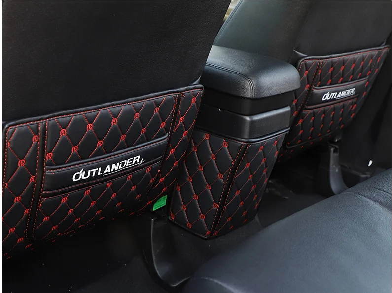 Автомобильные аксессуары подходят для MITSUBISHI outlander 2013-2019 PU сиденья анти-kick Pad 3 шт