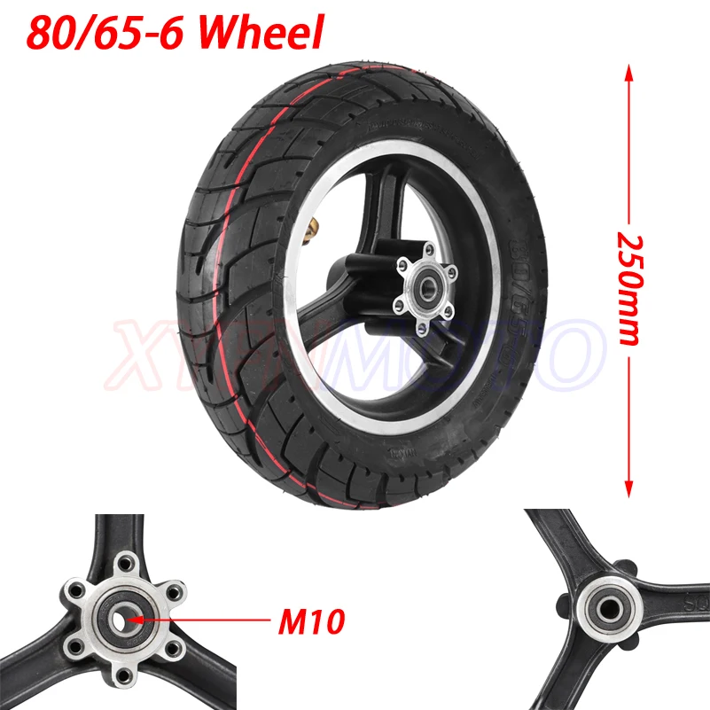 

80/65-6 Tire 10inch Tyre Inner Tube for 10 Inch Folding Electric Scooter ZERO 10X Dualtron KUGOO M4 Thickened Widened Tires