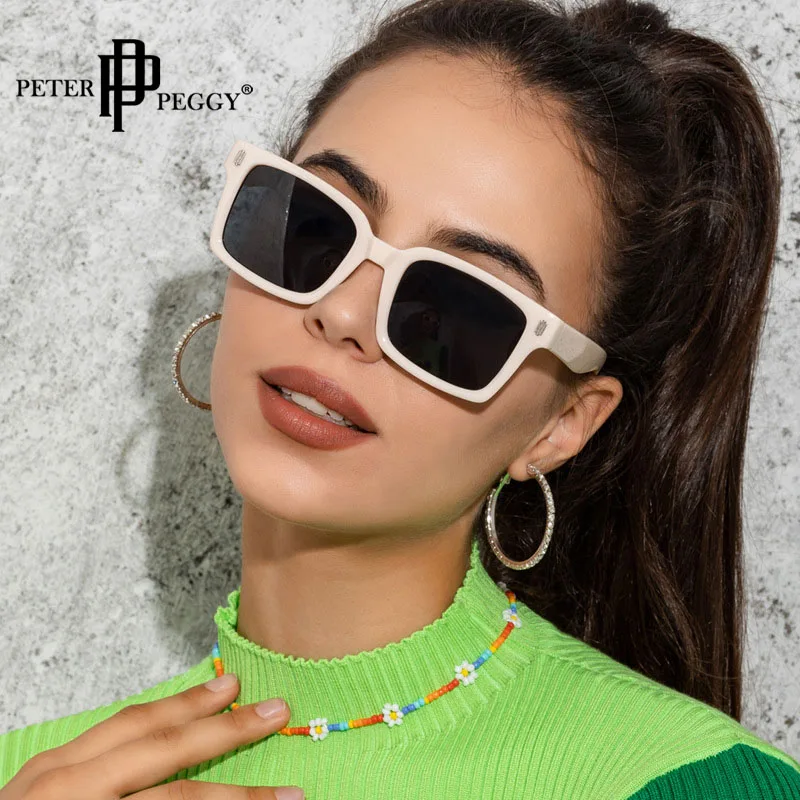 

Солнцезащитные очки в ретро стиле UV400 для мужчин и женщин, модные темные очки оверсайз в квадратной оправе, чёрные, в винтажном стиле