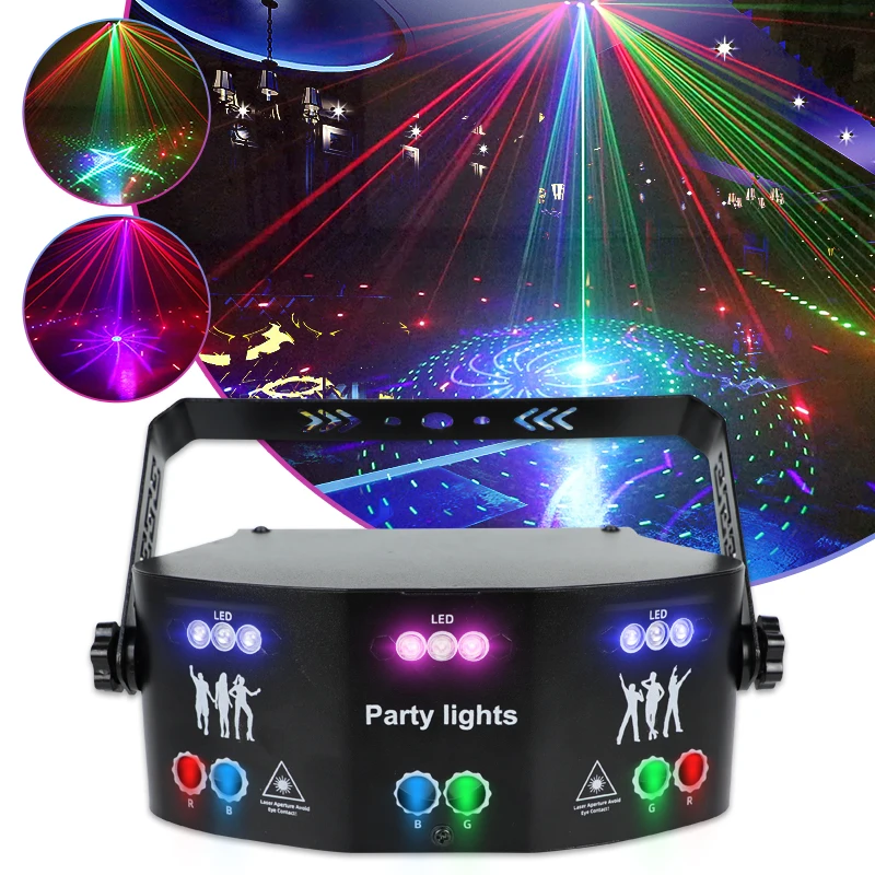 

YSH 15 глаз DJ диско пурпурный сценический светильник наружный светодиодный проекционный светильник Ночной клуб декоративный светильник кара...