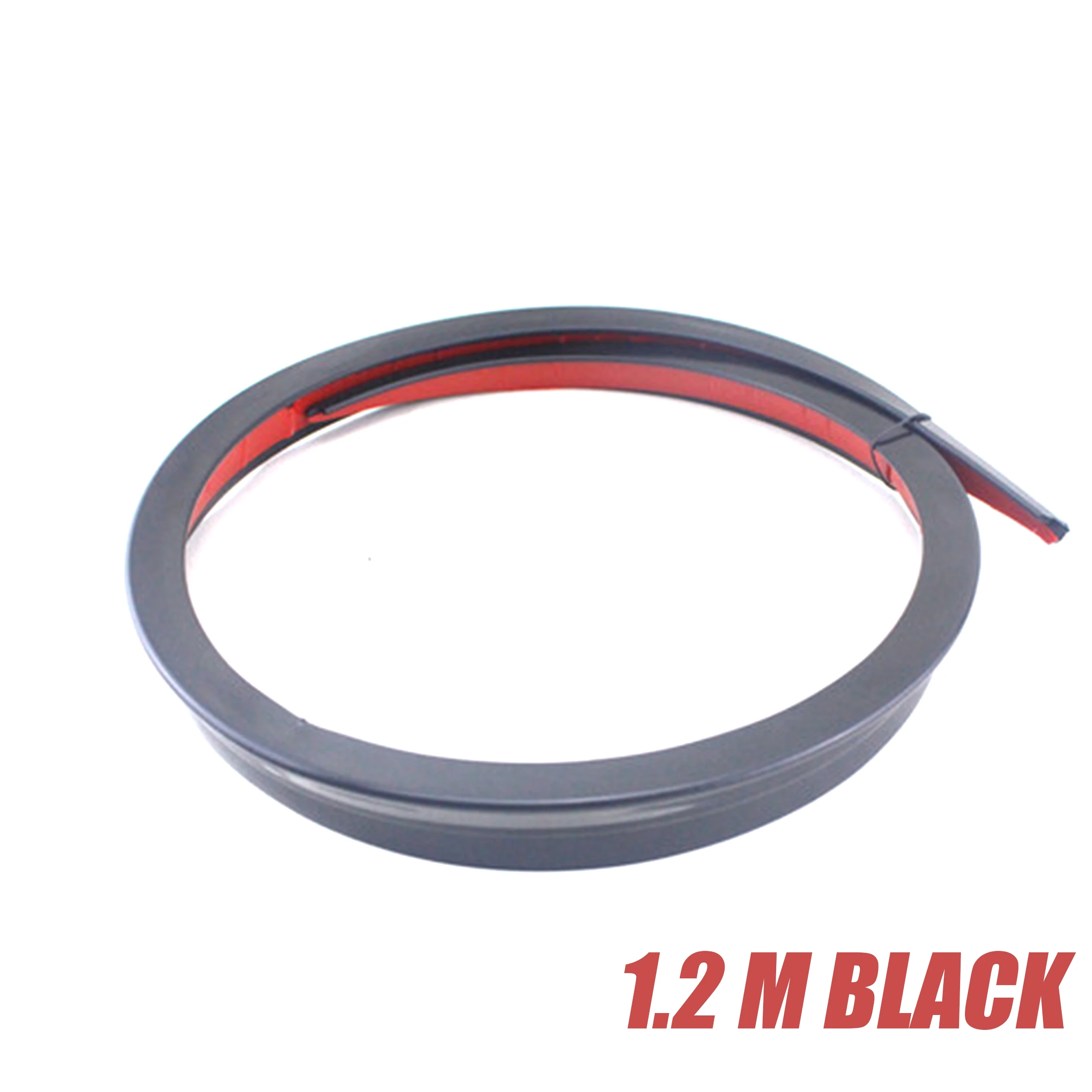 1.2 m black 1,5 м/1,2 м Универсальный углеродное волокно/черный цвет мягкий Автомобильный задний спойлер на крышу багажника заднего крыла накладка на губы наклейка - Цвет: 1.2 m black