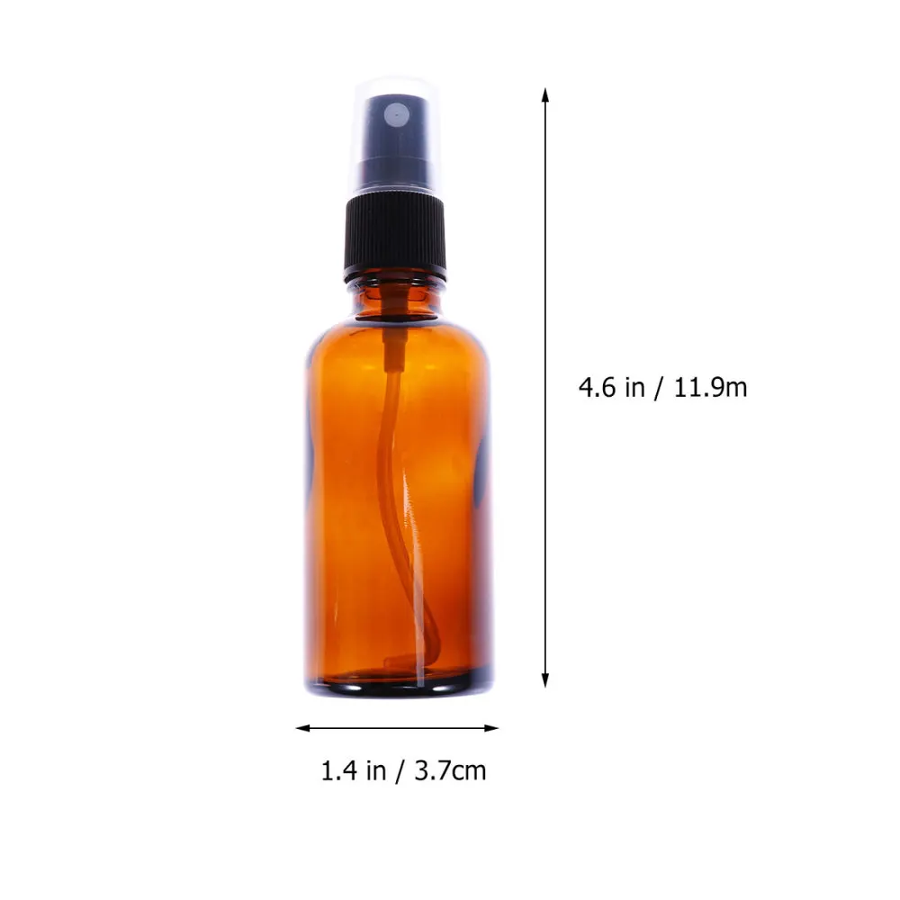 

12pcs 50ml Portable Dispensers Bottle Liquid Bottle Brown Empty Spray Bottle Refillable Mist Atomizer Bottles for Travel