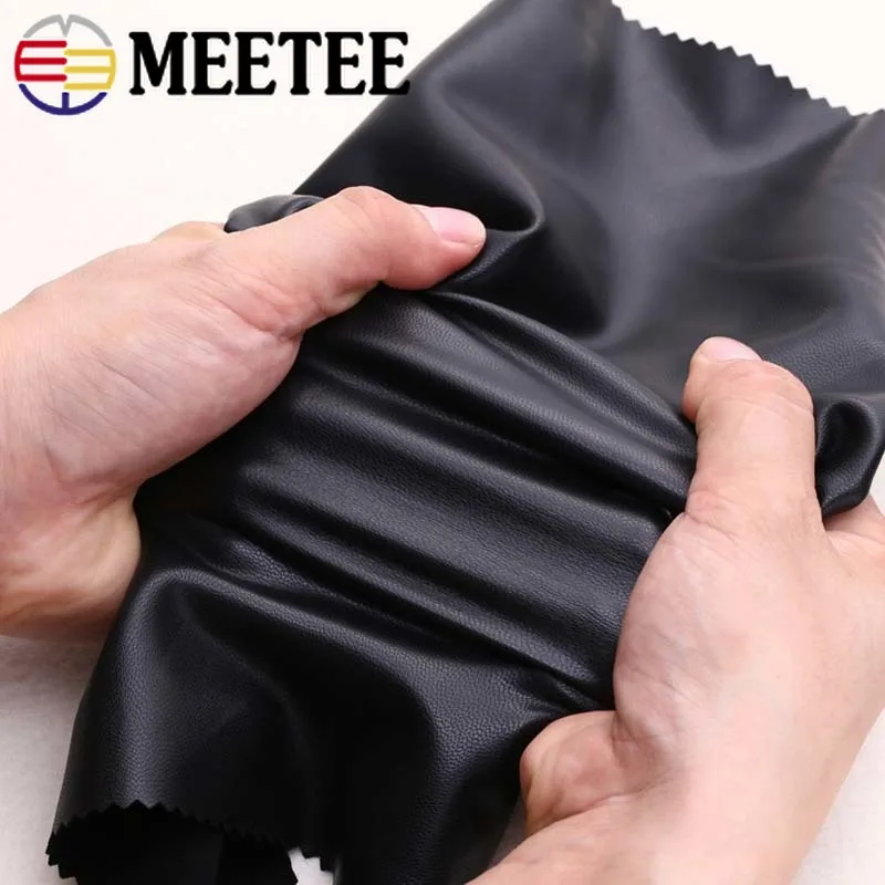 Meetee 90x70 см черный из искусственной кожи эластичный бархат молочного шелка вязать низ для брюки юбка куртка синтетическая ткань аксессуары AP660