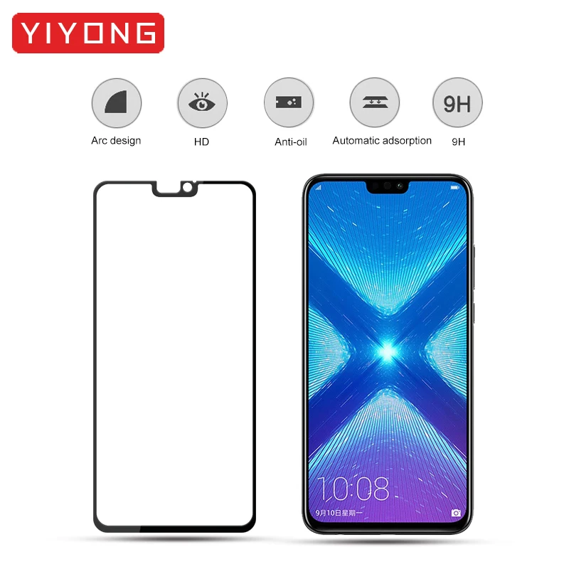 Полное покрытие YIYONG 9D для Huawei Honor 8x Max закаленное стекло Защита экрана 8A 8C 8S Honor8 8 Lite