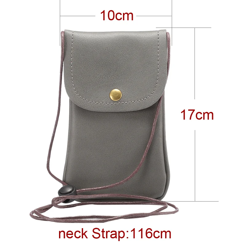 Universal Leather Shoulder Pocket Wallet Pouch Case Neck Strap For Apple iphone 6 6S 7 Plus 8 XR XS MAX Xs X 5 5s SE Cover | Мобильные
