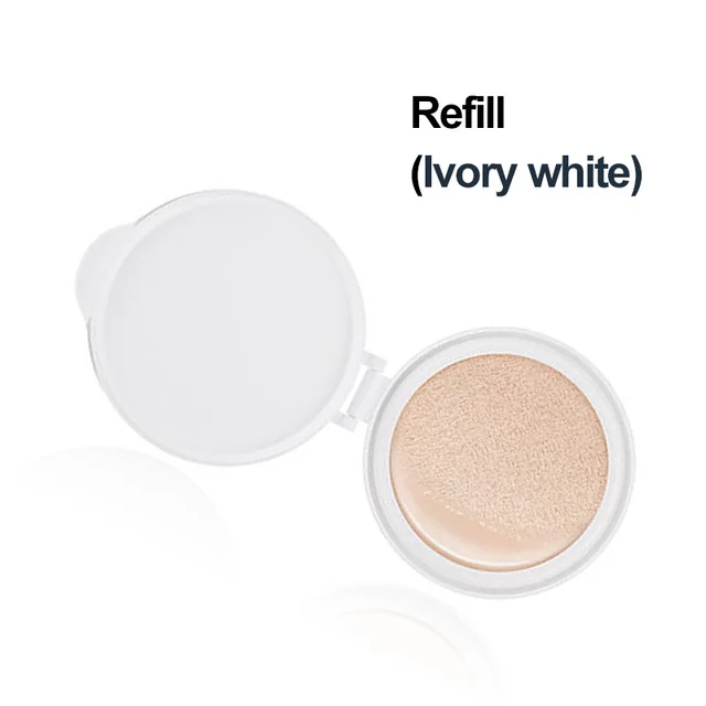 Refill Ivory Bioaqua Air Cushion BB& CC крем Основа влажная пудра отбеливающий консилер увлажняющая Очищающая солнцезащитный крем Голый макияж 15 г - Цвет: Refill Ivory