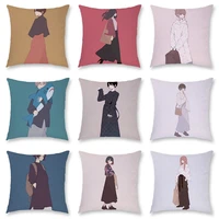 ins girl theme plain and elegant short sofa plush pillowcase cushion cover pillowcase decorative cushion