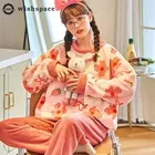 Сезон Qiu Dong, Коралловая флисовая Пижама, утепленная шерстяная фланелевая одежда для отдыха, зимняя одежда 2021, новый костюм
