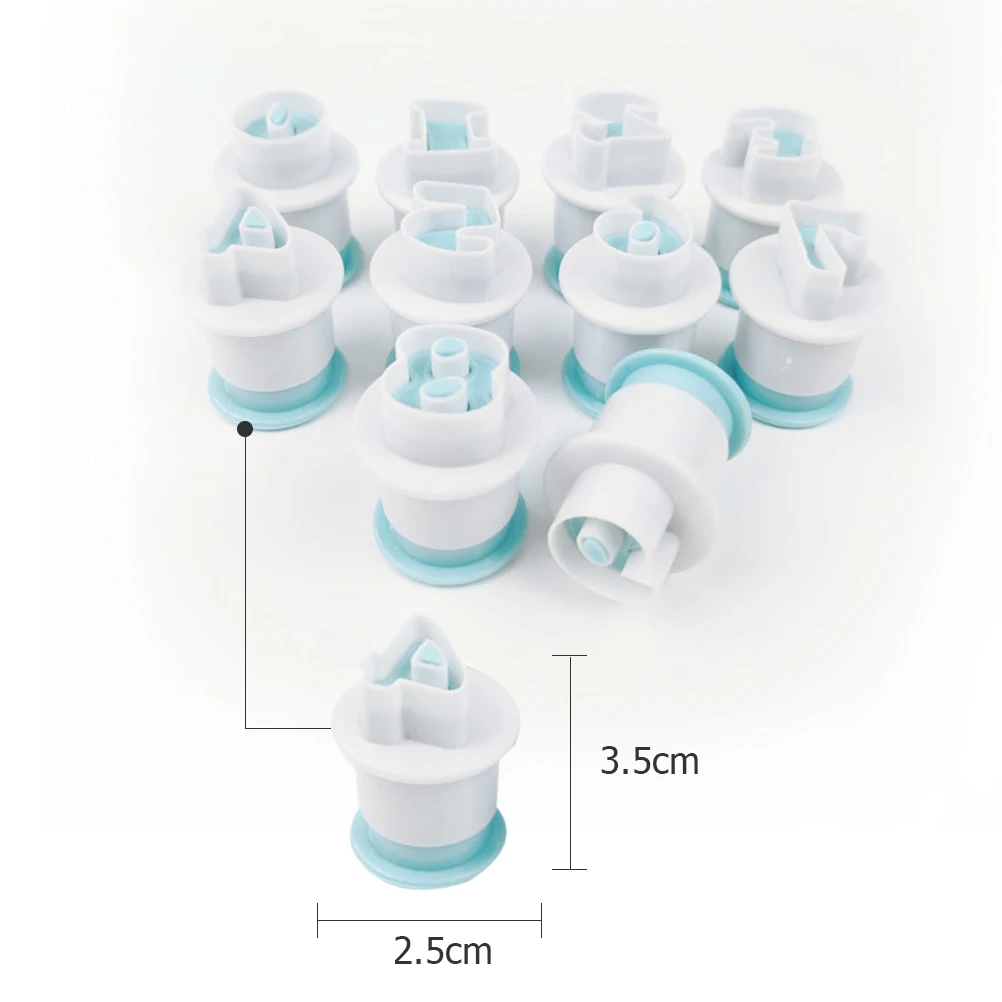 10/26 шт. Цифровой алфавит печенье формы для торта инструменты Пластик буквы Fondant