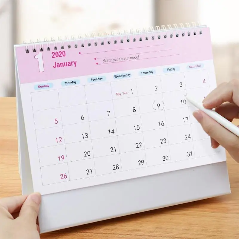 DIY Специальная форма алмазная живопись календарь 2020 новый год настольный мини