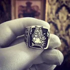 Властная Для Мужчин's золотистого цвета сова кольцо для мотоцикла вечерние с принтом в виде орла Свадебные Ring Boss King палец кольцо Мода в стиле хип-хоп ювелирные изделия