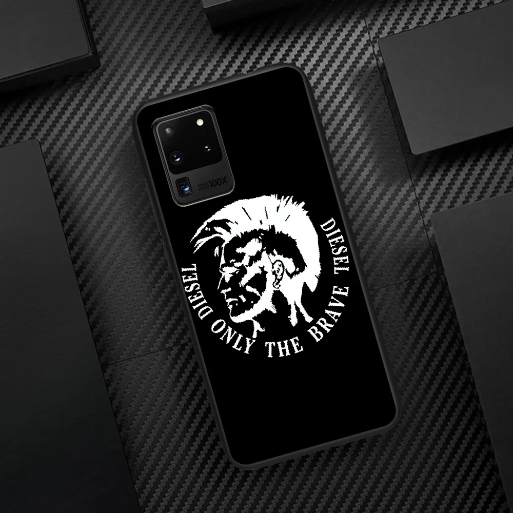 

DIESEL Luxury Fashion Brand Phone Case Cover Hull For Samsung Galaxy S 6 7 8 9 10 e 20 Edge Note 8 9 10 Plus black Cell Soft