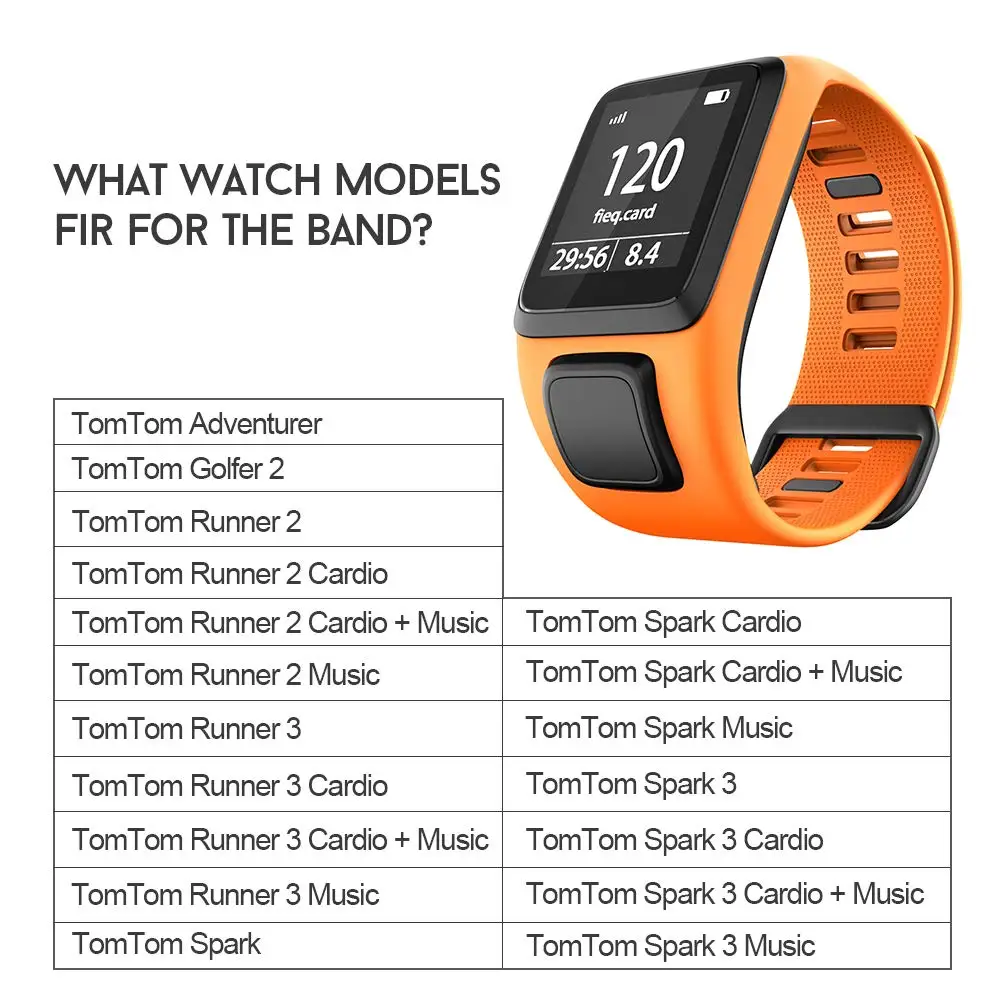 Силиконовый сменный ремешок для наручных часов TomTom Runner 2 3 Spark 3 gps спортивные часы TomTom 2 3 серия мягкий смарт-браслет