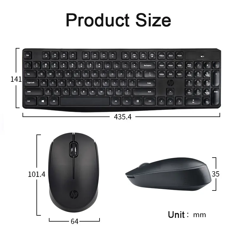 Hp CS10 Беспроводная клавиатура мышь комбо игровая офисная мышь и клавиатура набор черный и белый цвет CK104 ключи для компьютера дропшиппинг