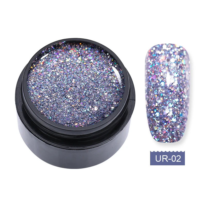 Sequins 2 Ur Sugar, 15 мл, голографический блеск, полиэкстенсивный гель, французские ногти, прозрачный, Камуфляжный цвет, строитель, УФ-гель для ногтей, для наращивания пальцев - Цвет: Sequins 2