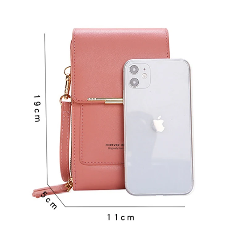 Buylor Soft Leather Women's Bag Wallets Touch Screen Cell Phone Purse Bags of Women Strap Handbag Female Crossbody Shoulder Bag