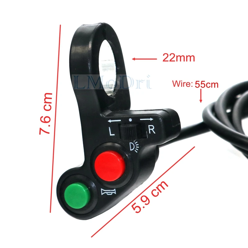 Клаксон для мотоцикла LMoDri светильник с поворотным сигналом руля 7/8 ''