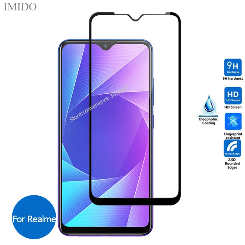 Full Cover Tempered Glass For Oppo Realme X2 XT Q 5 Pro 3i X Lite C2 C1 U1 3 2 Screen Protector Glass For Real Me 5Pro 3Pro