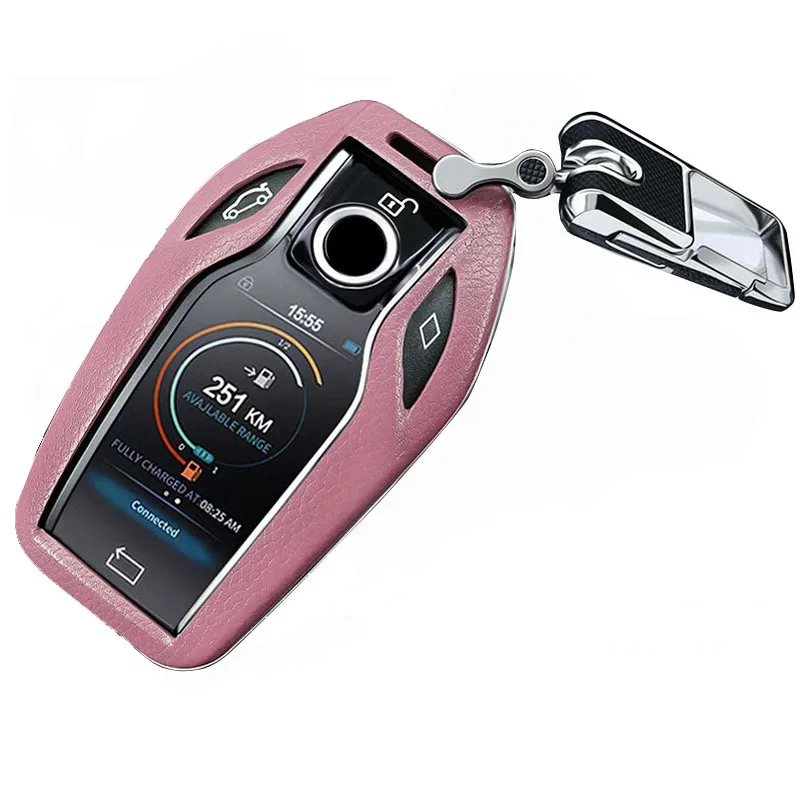 Верхний слой кожа + ABS чехол для дистанционного ключа от машины автомобильный BMW 7