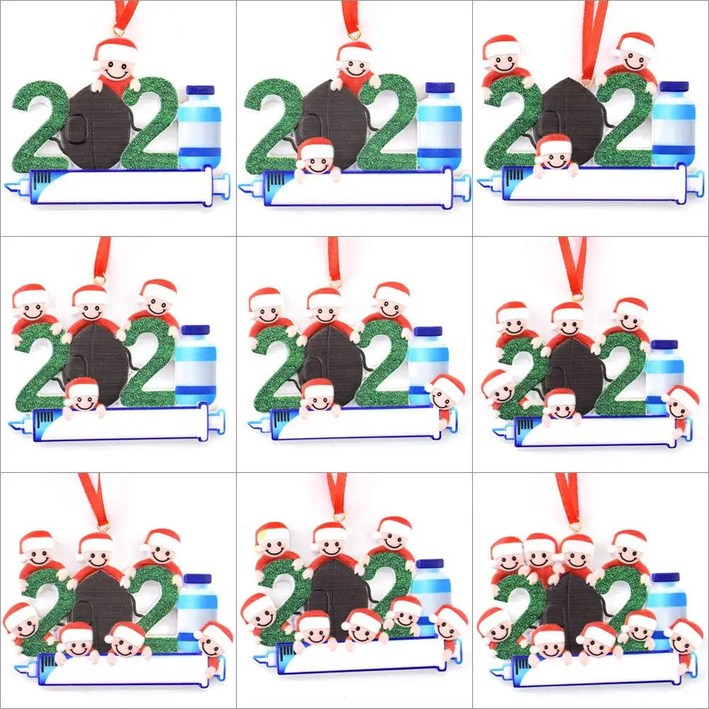 

Resin Christmas Tree Hanging Decor New Year Ornament Souvenir Personalized Gift Family Pendants Xmas Party Supplies
