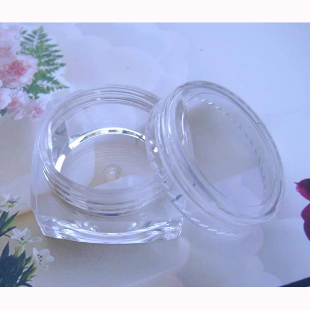 100 шт. пластиковая банка для образцов с квадратным дном прозрачные маленькие