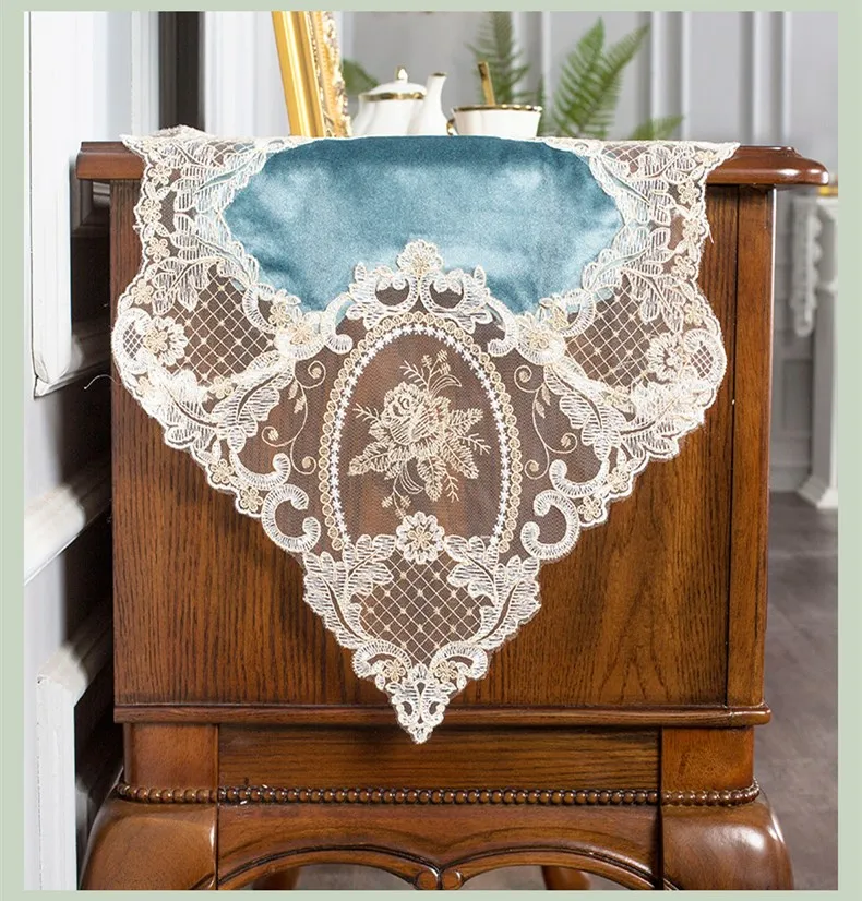Суперевропейская кружевная скатерть с вышивкой элегантная для стола