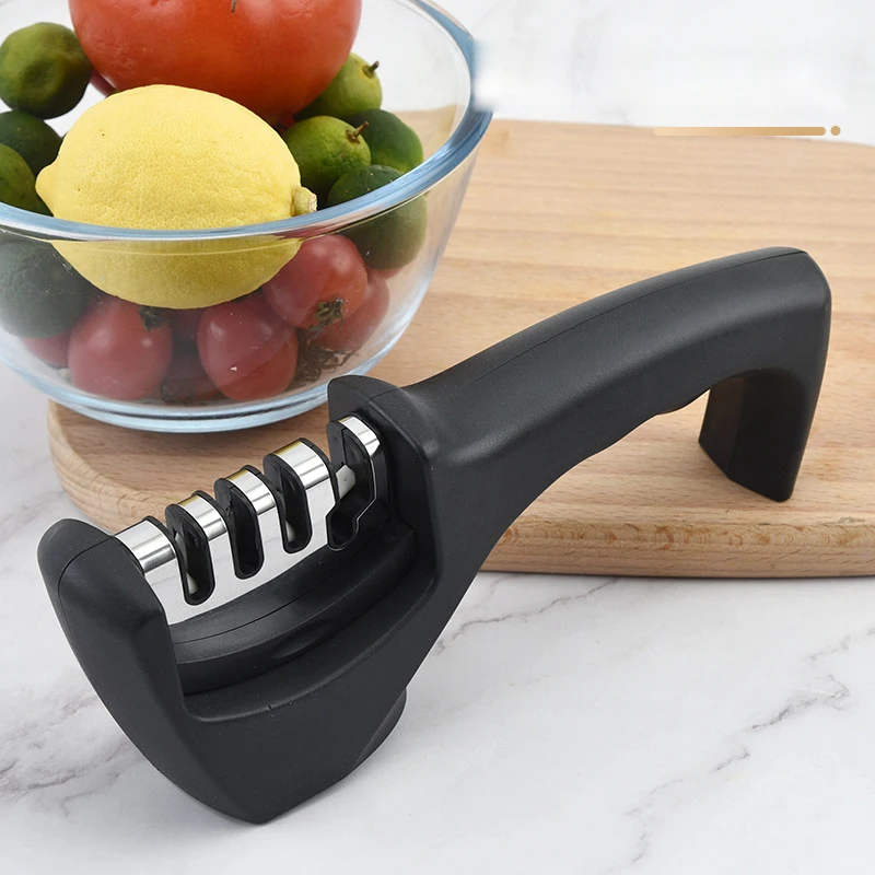 

Knife Sharpener 4 Stages In 1 Professional Whetstone Kitchen Sharpening Stone Diamond Fine Scissors Grinder Chef Honing Tool