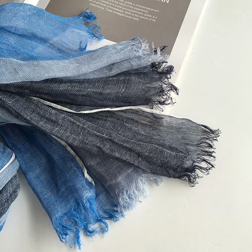 Шарф унисекс сезон весна лето осень зима длинные однотонные женские шарфы из