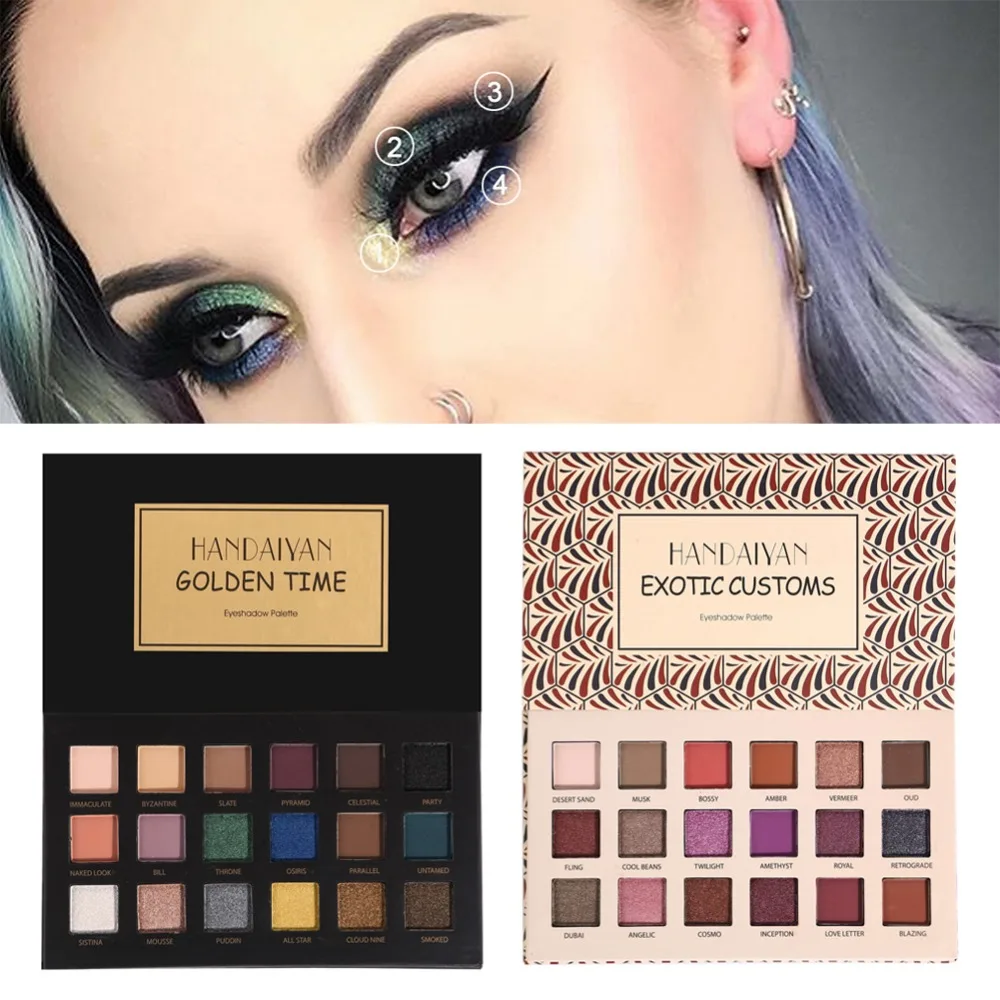18 цветов s тени для век природный цвет макияжная палитра водостойкие черный