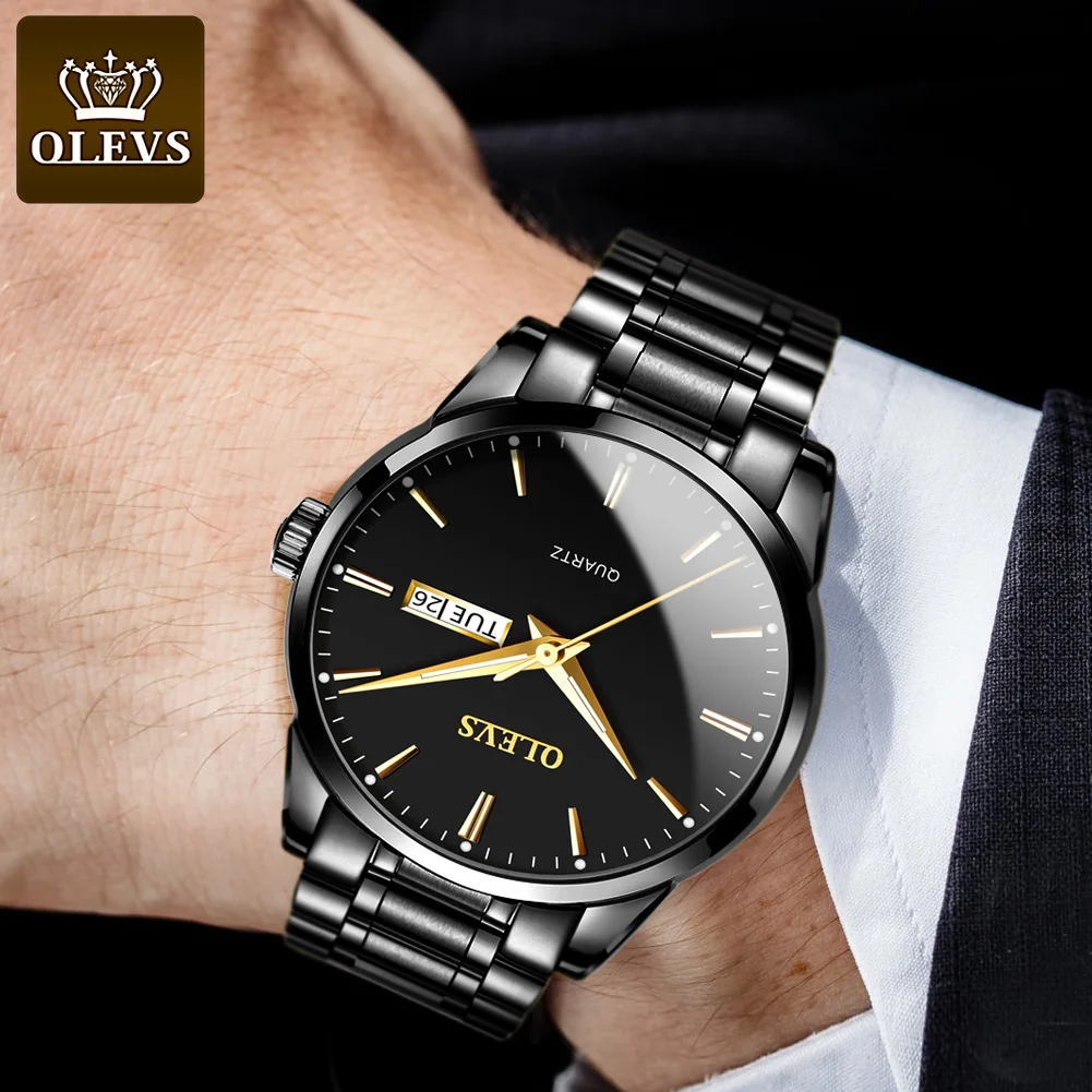 Часы местное золото водонепроницаемые светящиеся мужские часы роскошные