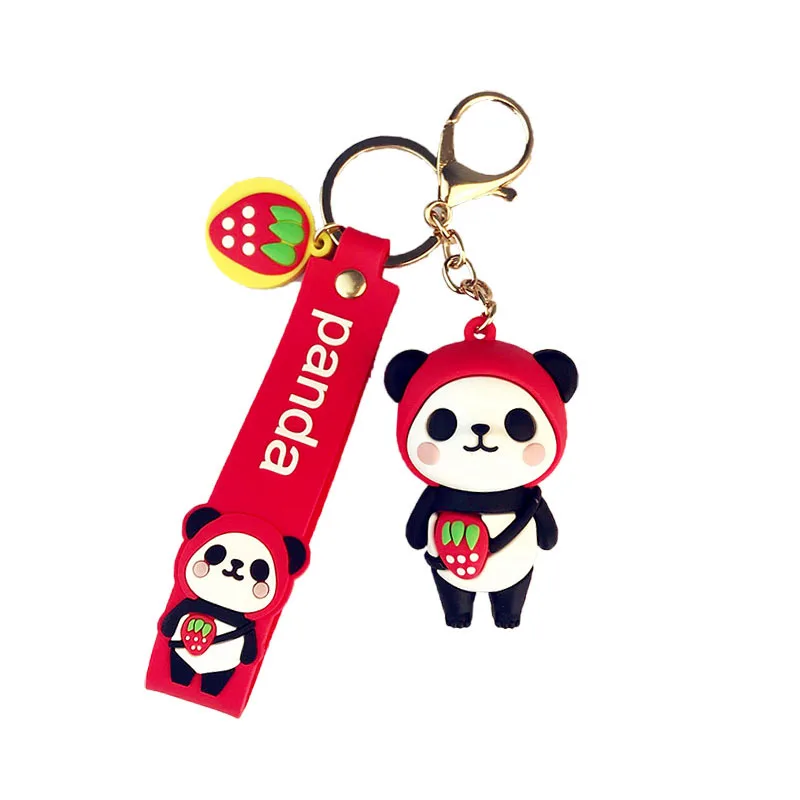 

Creative Kawaii Cute Panda Keychain Football Soft Glue Doll Bear Key Chain Gadgets for Man Woman Car Bags Keychains Jewelry