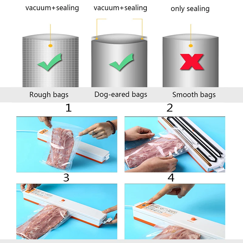 Вакуумный упаковщик 220 В 110 упаковочная машина для пищевых продуктов пленки