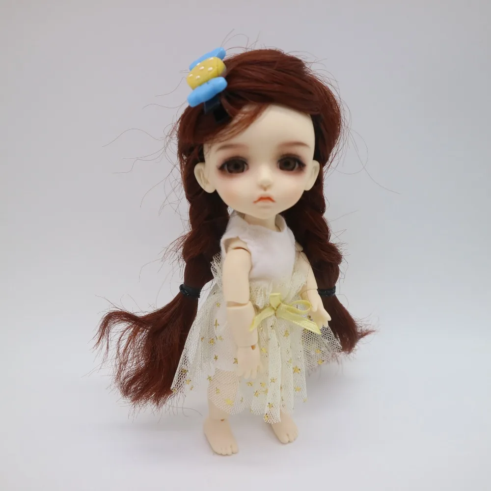 15 см BJD 1/8 кукла суставная Смола включает глаза одежда парики