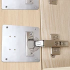 Ремонтная пластина для шарниров, петли для дверей шкафов из нержавеющей стали, стандартная металлическая фурнитура с надежным соединением