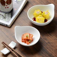 foreign trade pure white ceramic dish hotel tableware pudding bowl baking bowl dessert bowl caviar dish small sauce bowl solid c