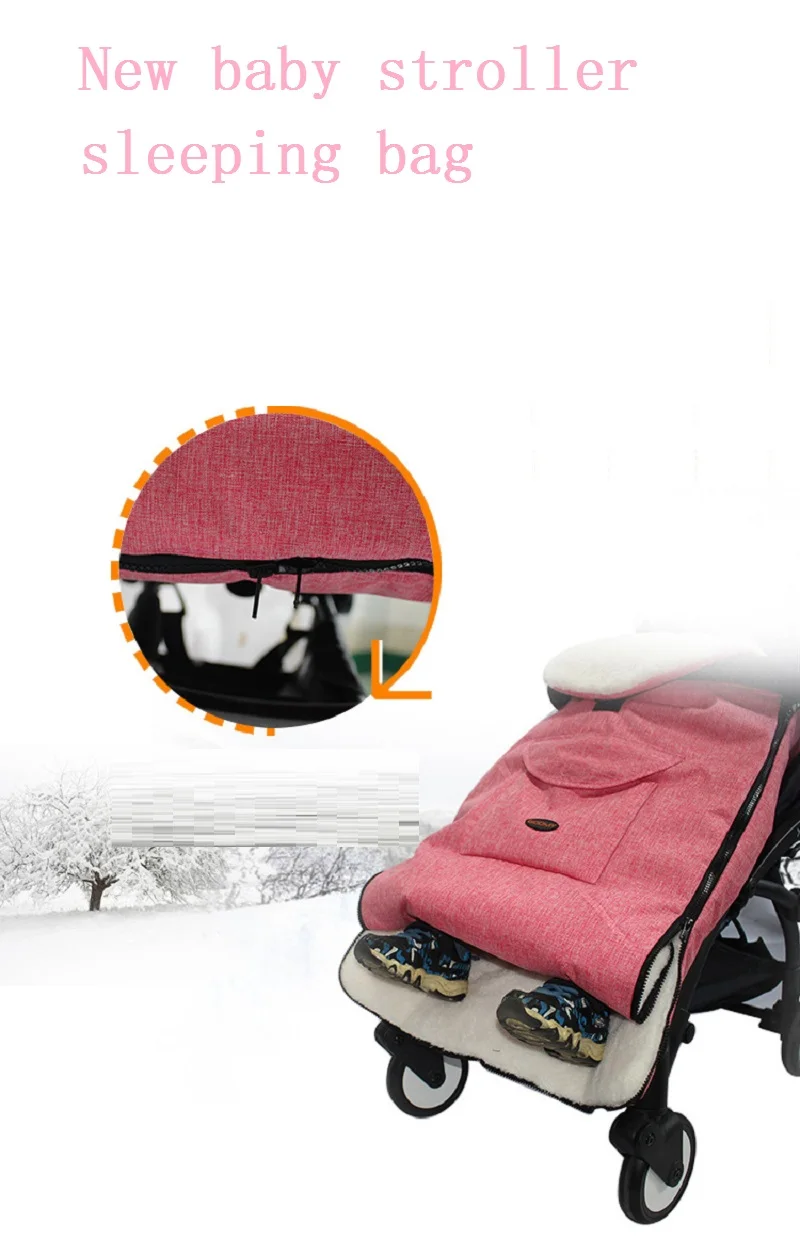 Спальный мешок для малышей зимняя сумка коляски плотный теплый конверт спальные