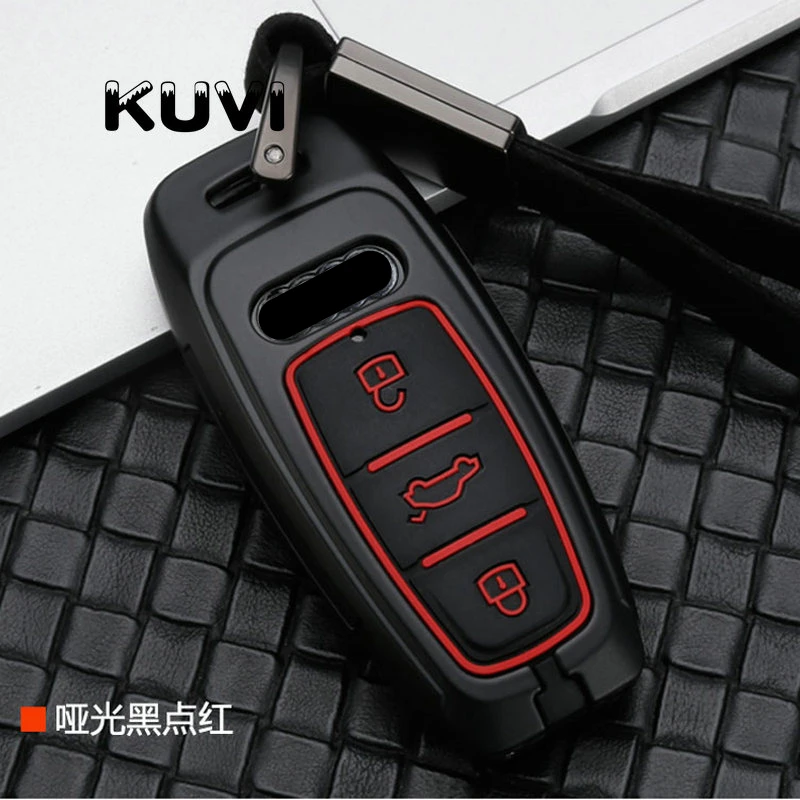 Чехол для ключа из углеродного сплава и фотоэлемента Audi A6 C8 A7 A8 2018 2019|Футляр