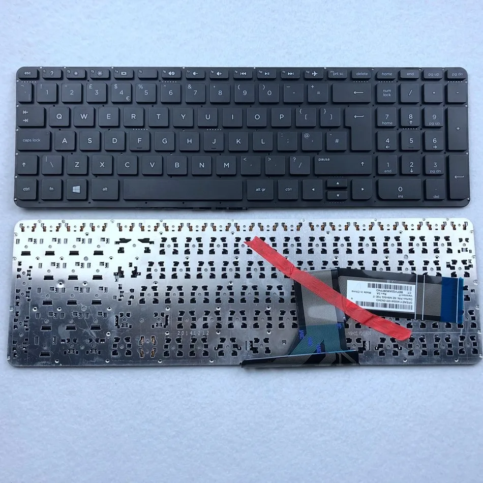 

UK Laptop Keyboard For HP 15-P 15-K 15-V 15T-K100 200 15Z-P000 17T-F 17-K 17Z-F 17-F Series UK Layout