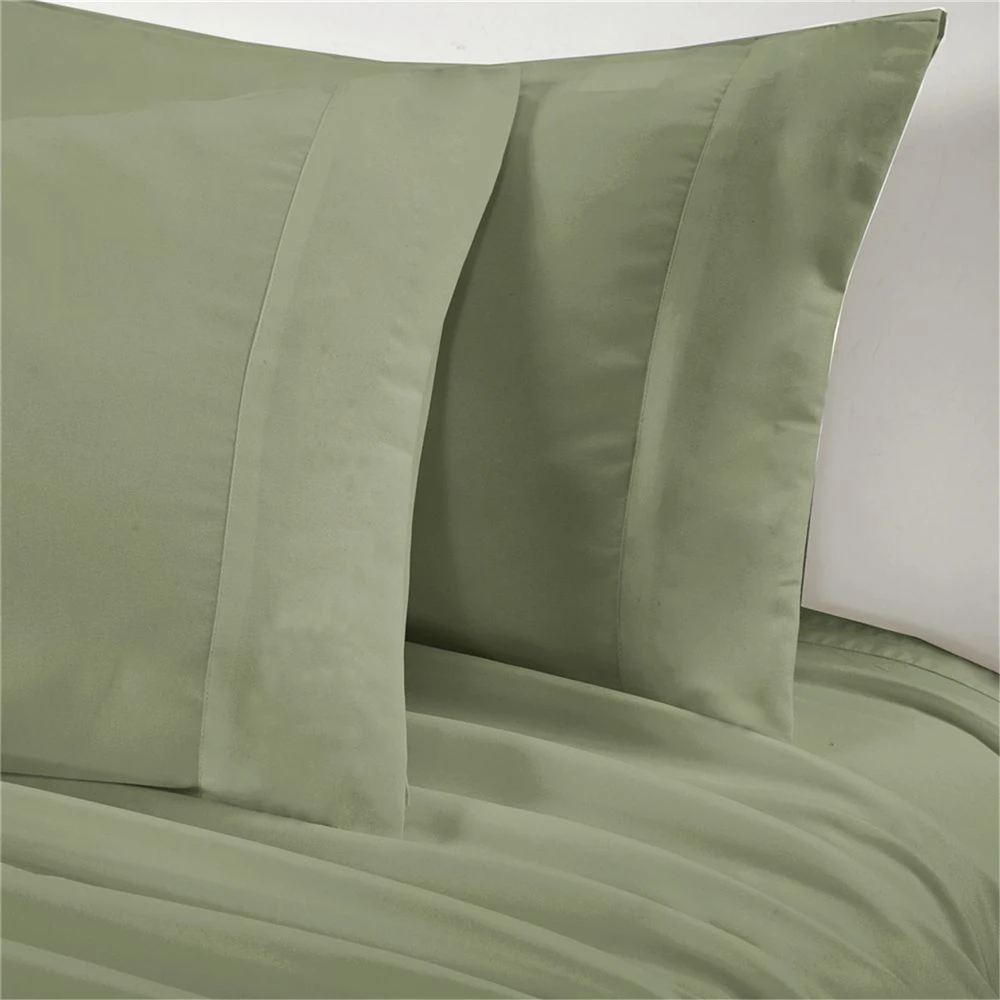 Solid color Green UK один двойной домашний декор простыня + Плоский лист наволочка на
