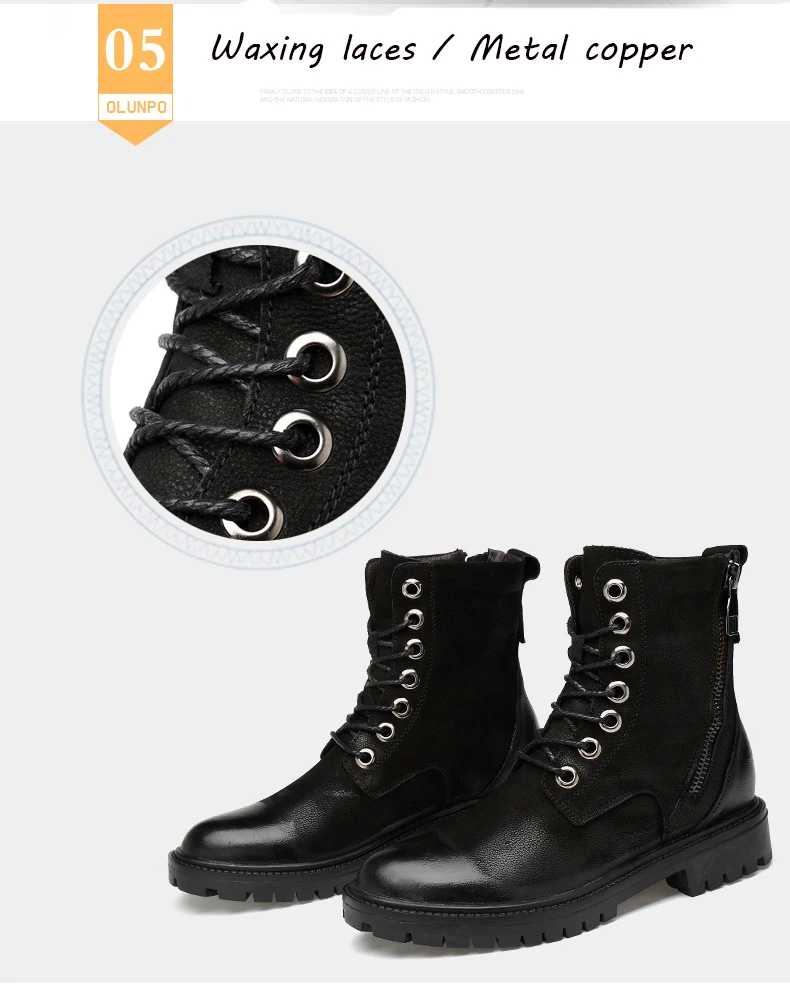 Модная обувь; коллекция года; Botas Invierno Hombre; высокие мотоциклетные ботинки цвета хаки; мужские зимние ботинки на меху черного цвета; мужские ботинки на молнии сбоку; 37-47